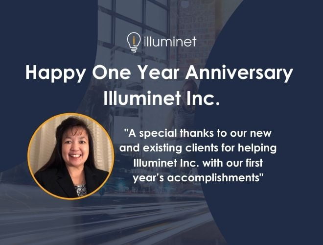 Happy One Year Anniversary Illuminet Inc.